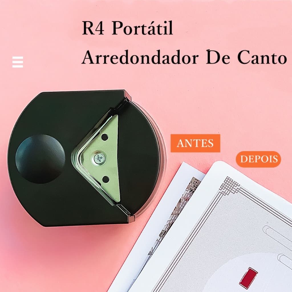 Aimishop Cantoneira Cortador Arredondador de Cantos Portátil para papel