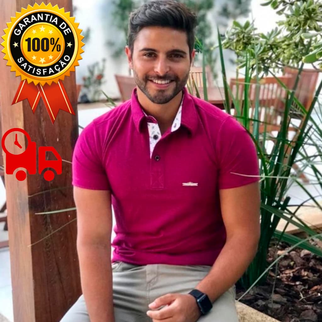 Camisa Gola Polo Masculina Marsala Algodão Fio 30.1 Moda Casual Premium Anatomica Não Desbota
