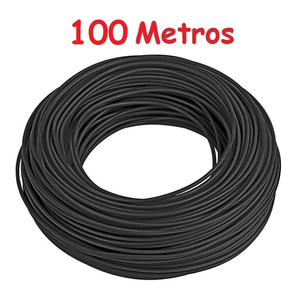 Cabo De Rede 4 Pares Cat5e Preto Cftv 100 Metros Net Rolo Envio Ja