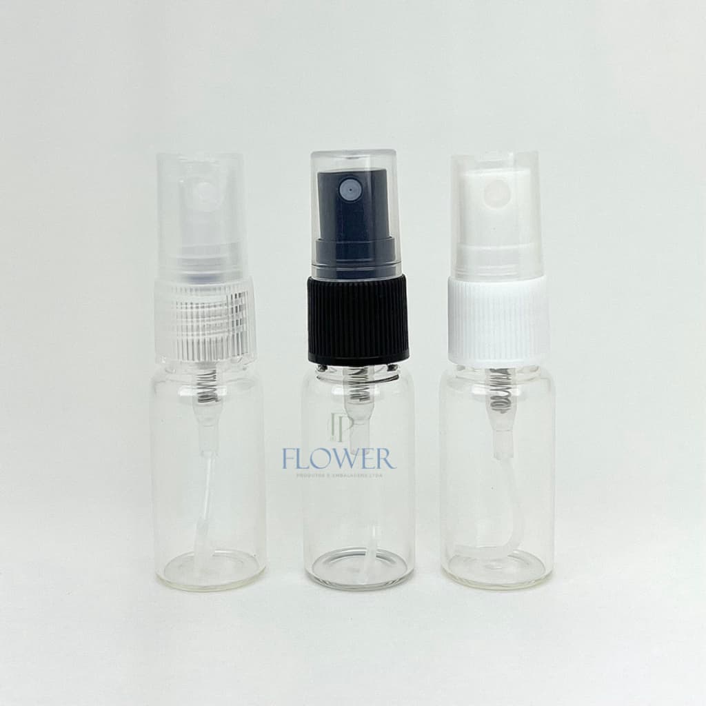 10 Mini vidro flaconete com válvula spray para perfume 5ml
