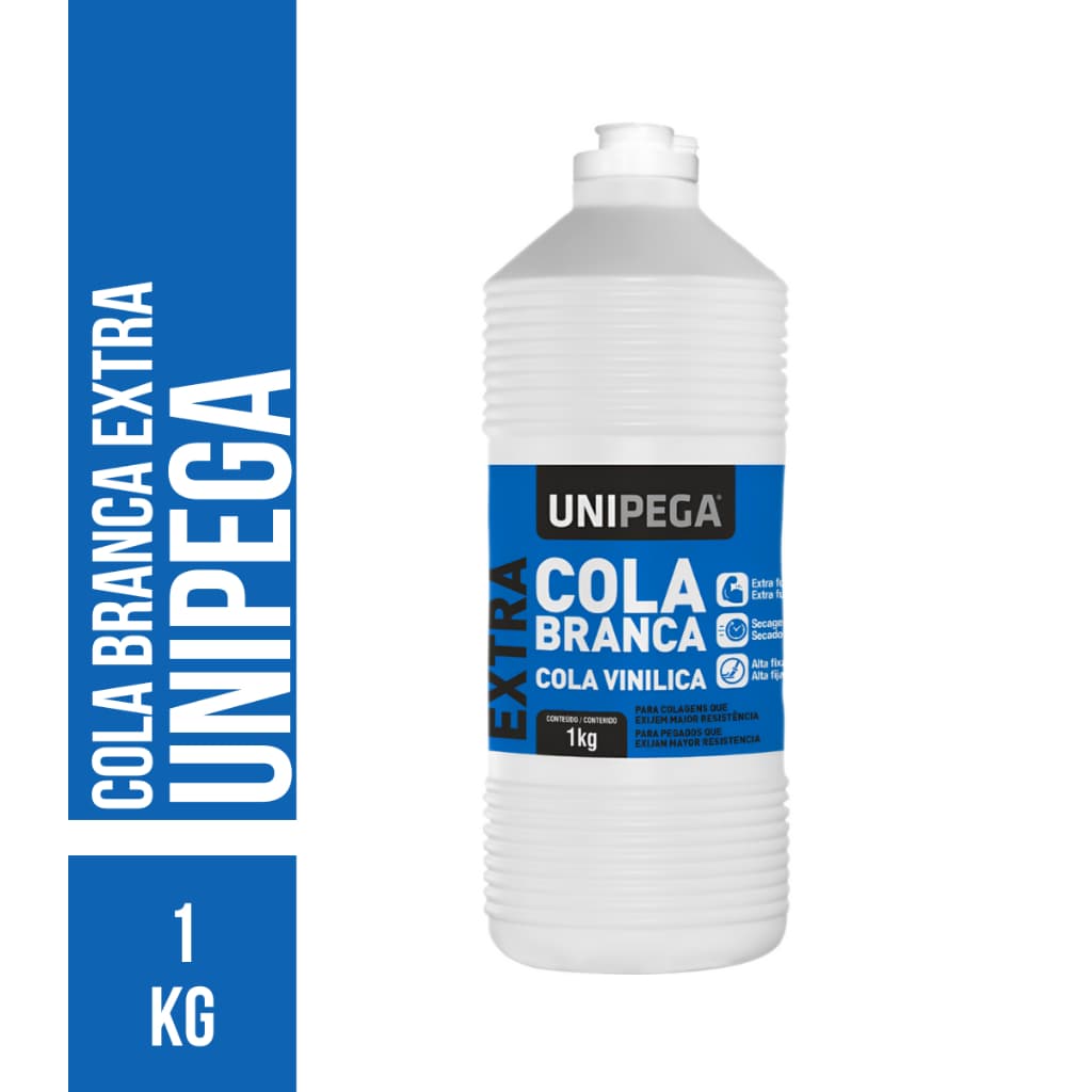 Cola Branca Pva Extra Forte Madeira Artesanato MDF UNIPEGA