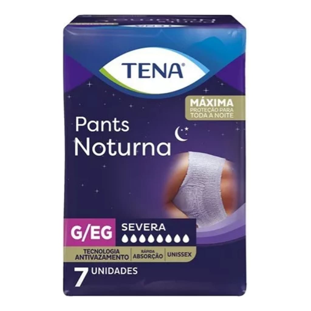 Roupa Íntima Tena Pants Noturna G/eg 7 Unidades