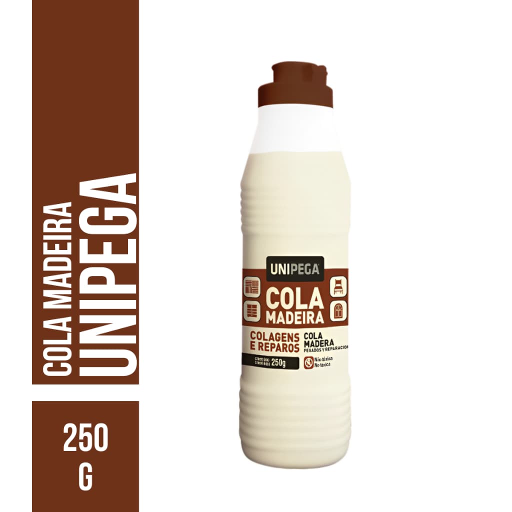 Cola Madeira Artesanato Papelão Laminado Secagem Rápida Unipega