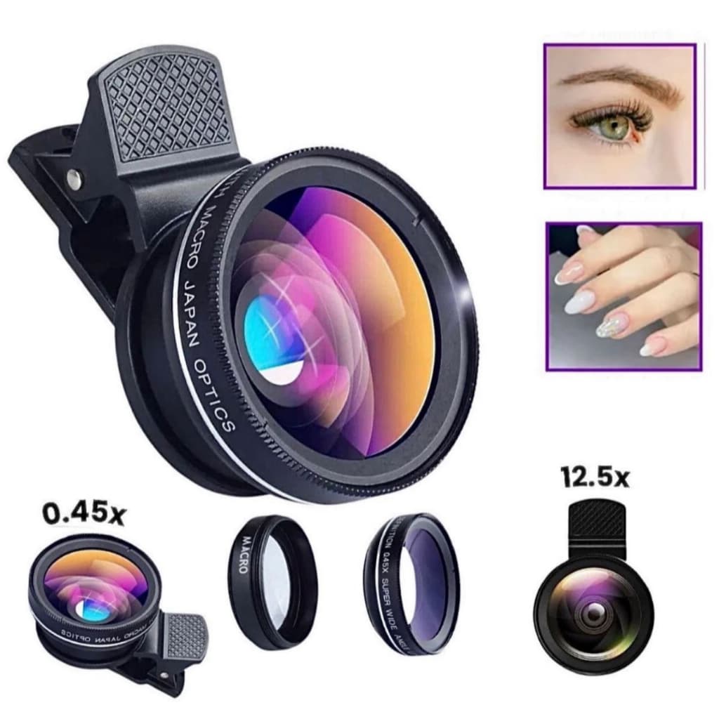 Lente Celular Macro para Celular Foto Fotografia 12.5x E Super Ângulo Amplo 0.45x