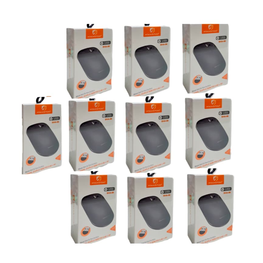 Kit 10  MOUSE 2.4G WIRELESS OU BLUETOOTH CONEXAO SEM FIO HMASTON