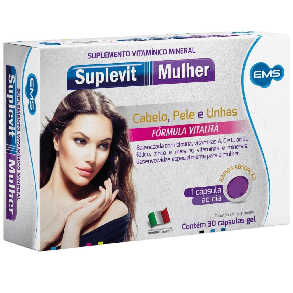 Suplevit Mulher Queda De Cabelo C/30 Cápsulas Gel - Envio em 24 Horas