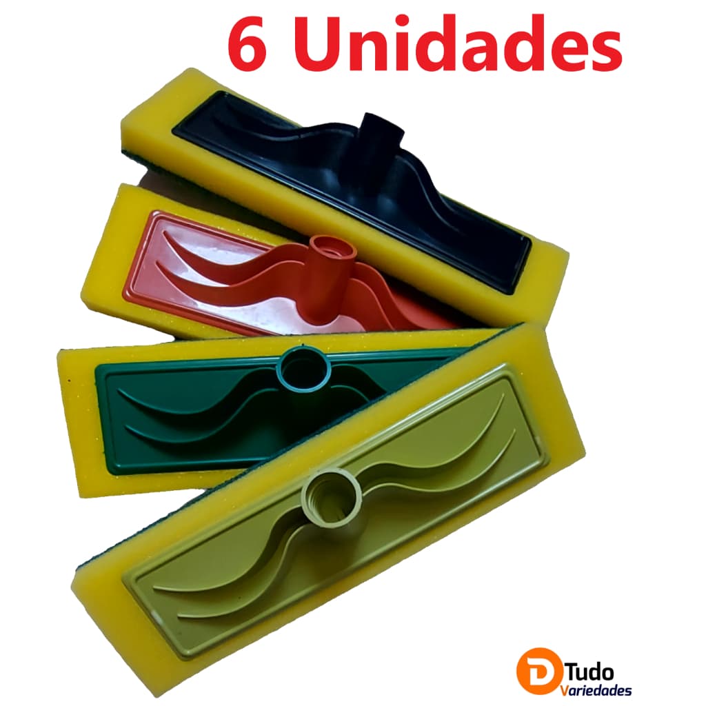 Kit 6 Unidades de Lava Azulejo, Rodo Abrasivo rodo de limpeza