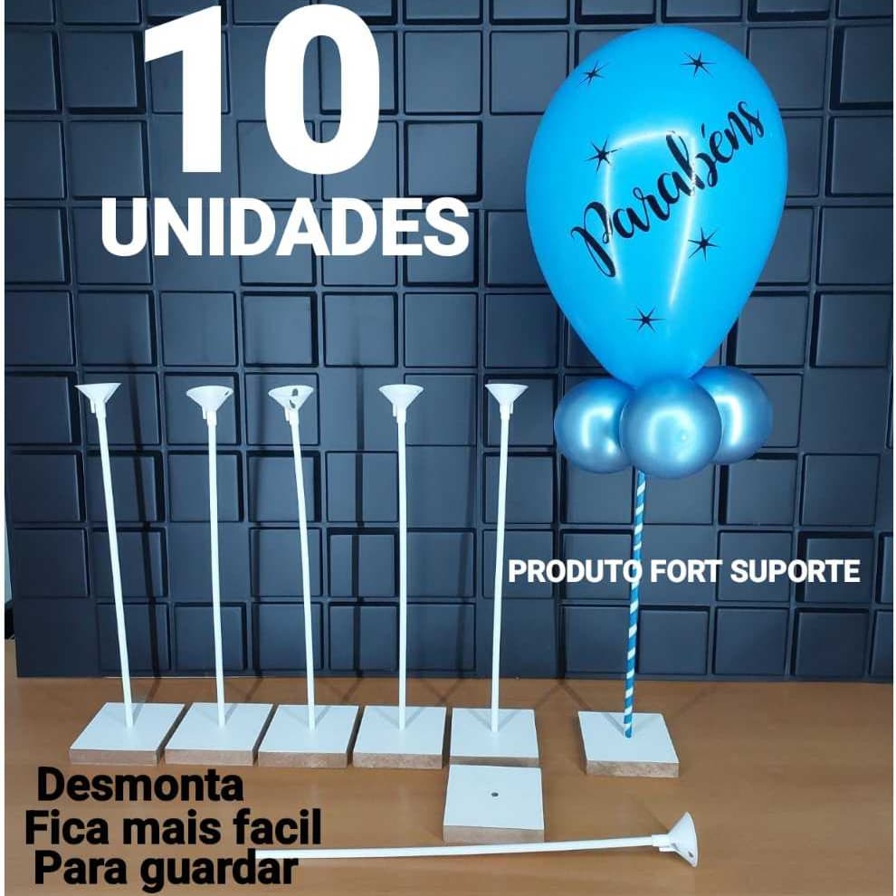 Suporte para baloes, 30 cm 1 vareta, decoração de mesa, latex, metalizado, para festa