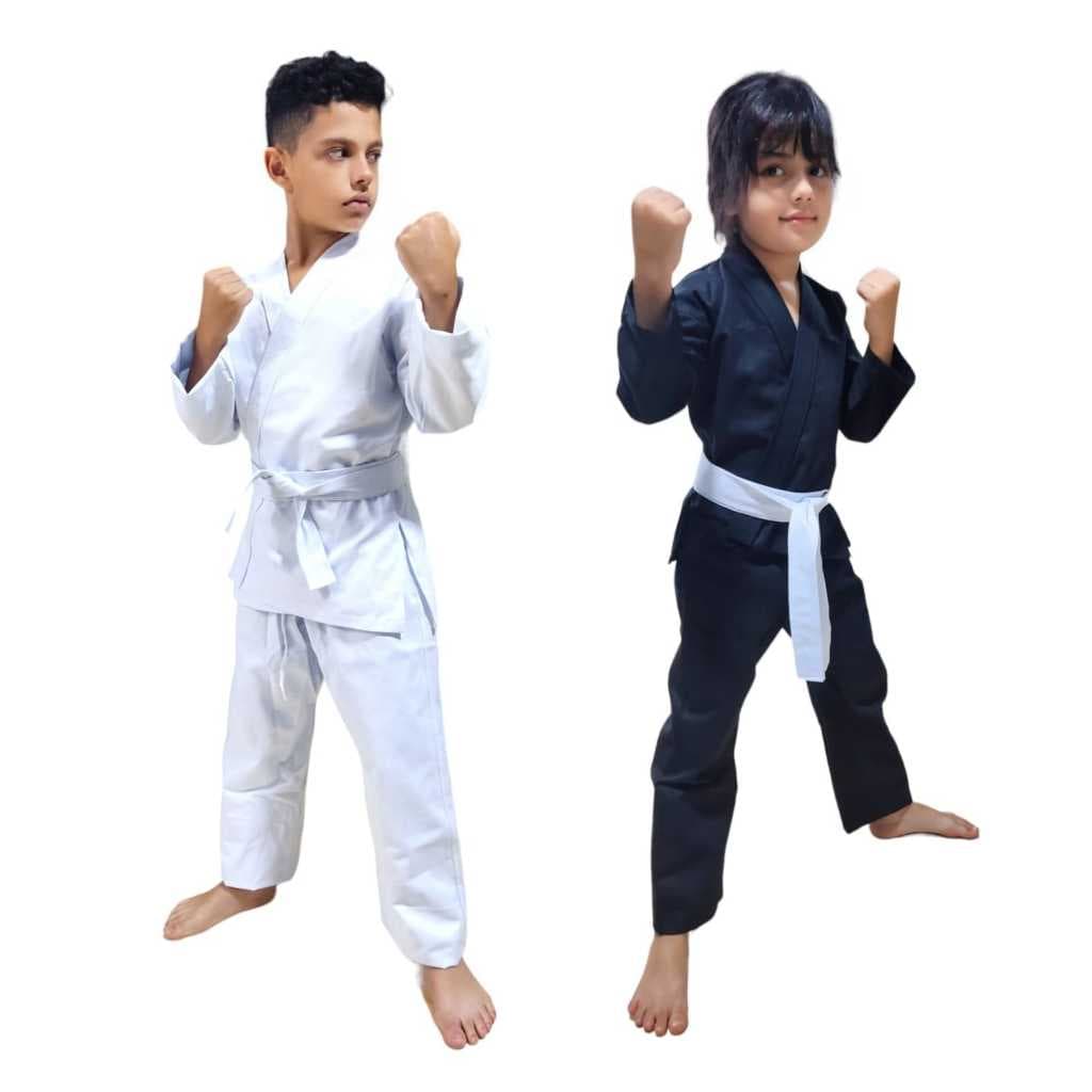 Kimono Hapkido infantil, brim reforçado, do fabricante para você, acompanha faixa branca lisa