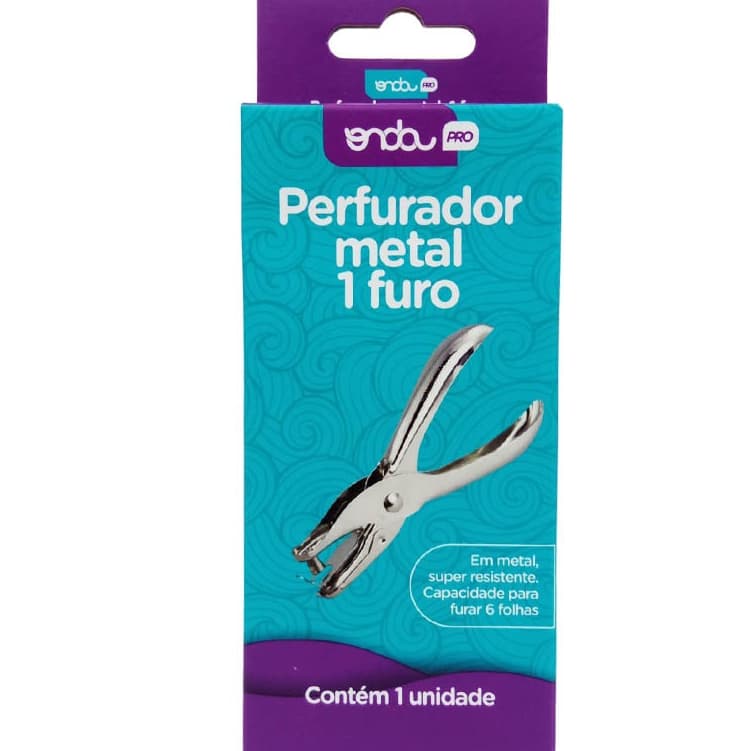 Perfurador Furador Alicate Papel de 1 Furo em Metal Aço Resistente