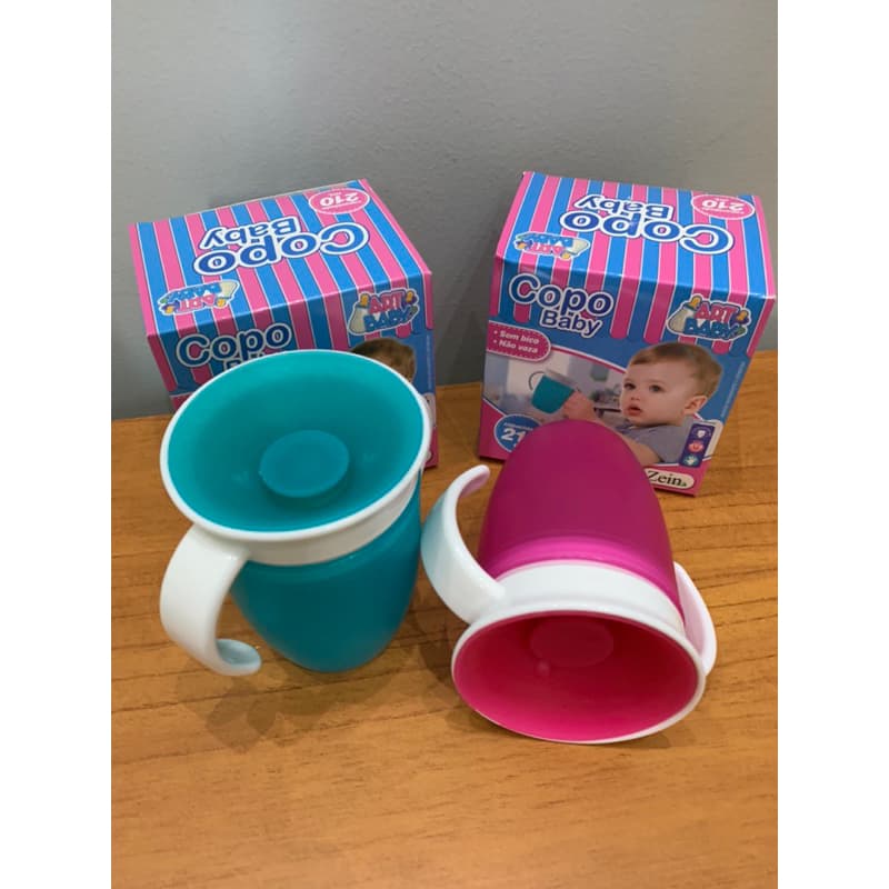 Copo Infantil Antivazamento - Copo Educativo Nao Vaza Liquido Com Alça Sem Bico