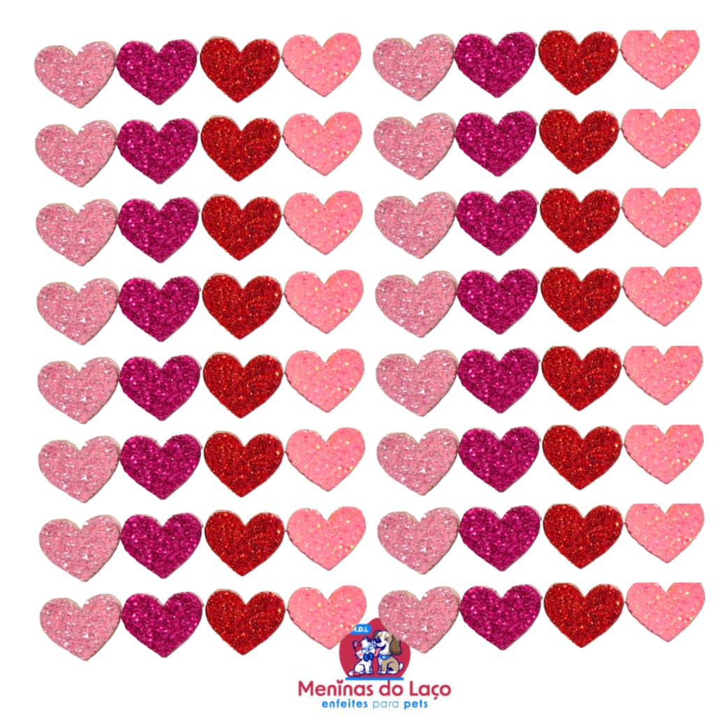 200 | 100 Mini Adesivos de Corações para Pet - cola premium