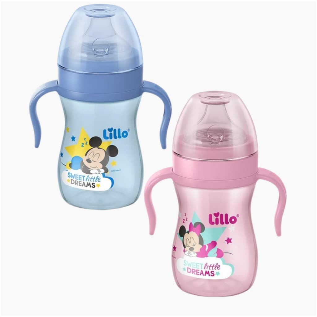 Copo de Treinamento com Alças Lillo Evolution  Antivazamento 240mL Mickey/Minnie
