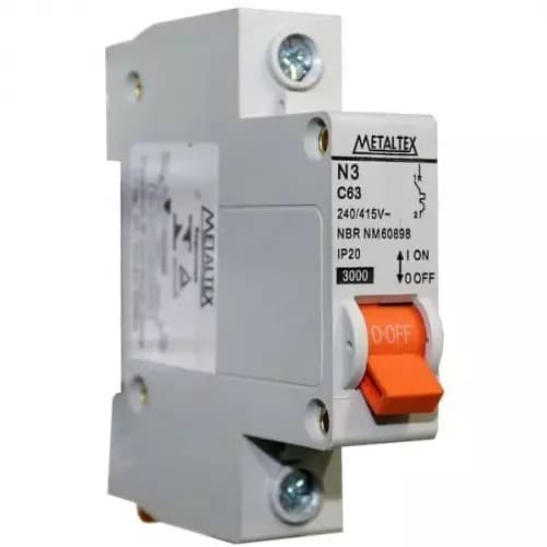 DISJUNTOR METALTEX CURVA C UNIPOLAR