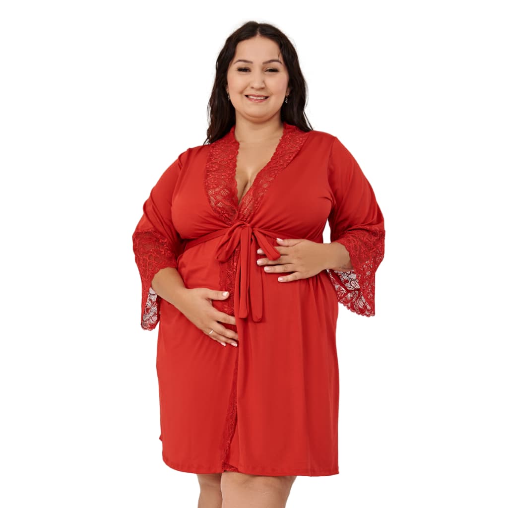 Robe Plus Size Hobbie Renda Luxo Roupão Penhoar Feminino