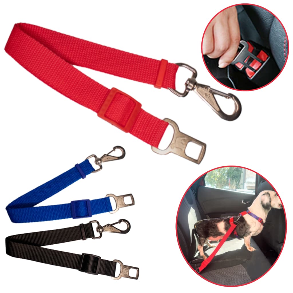 Cinto de Segurança Cachorro Pet de estimação Ajustável, Proteção para Viajar com 1 ou  2 cães