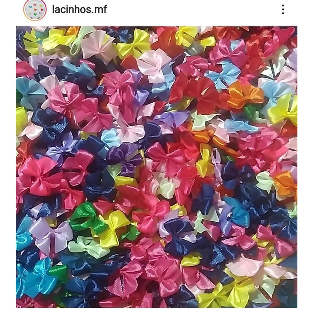 LAÇO CETIM LISO Nº2 ( SORTIDOS COLORIDO DE 100 À 500 PÇS NA PROMOÇÃO)