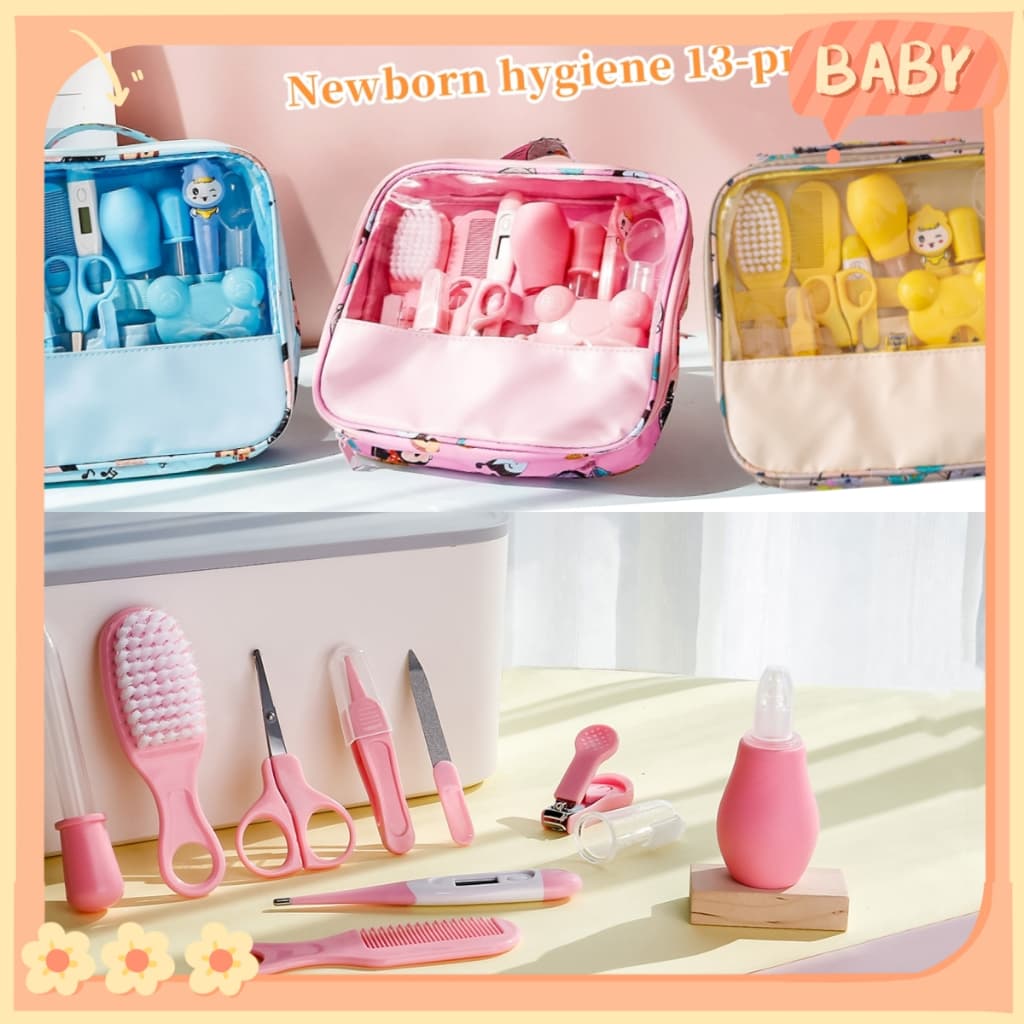 Kit Cuidados e Higiene Bebe Conjunto de Cuidados para Recém-Nascidos 13Pcs