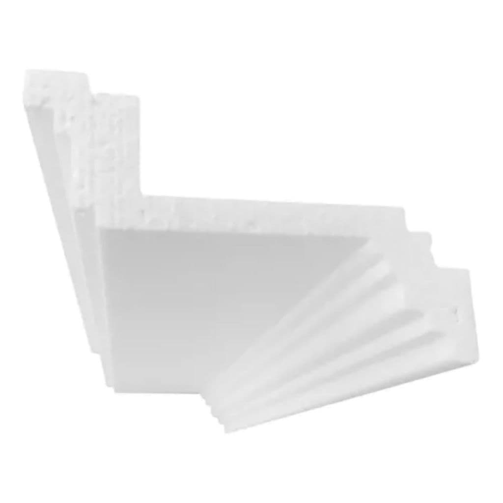Sanca em isopor para spot de luz led - decoração - kit com 3 metros, 33 cm de face - Hobbyart Molduras - SPOT