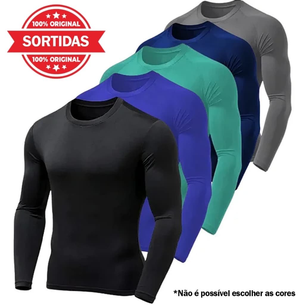 Kit com 5 Camisetas Proteção Solar Uv50+ Raios Solares Praia Sol