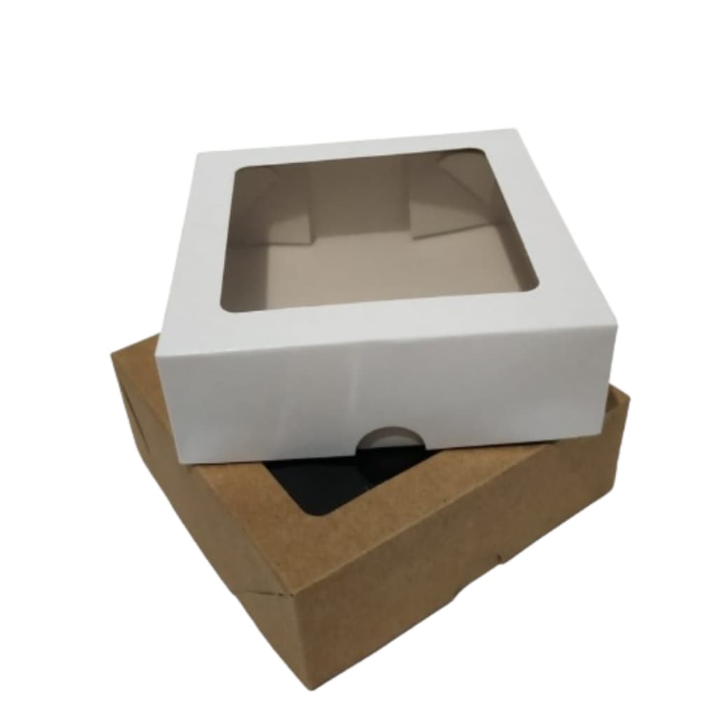 Caixa para Presente, docinhos 12x12x4 Tampa Com Visor 20 Unidades