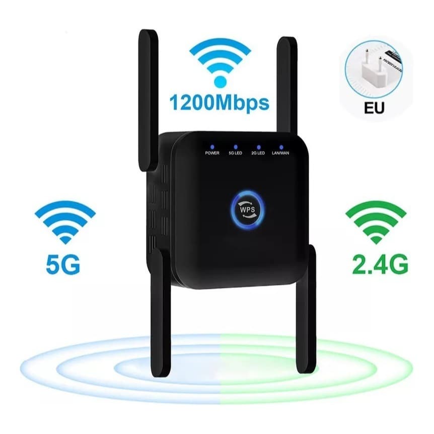 Repetidor Wifi 2.4g/5g Amplificador Wifi Sinal De Roteador