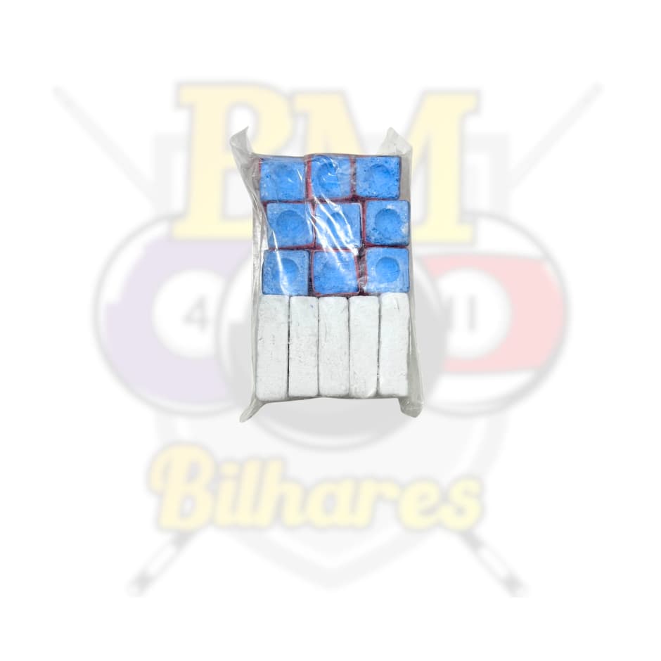 KIT DE GIZ 7 BELO + GIZ BRANCO P/ MESA DE BILHAR SINUCA SNOOKER