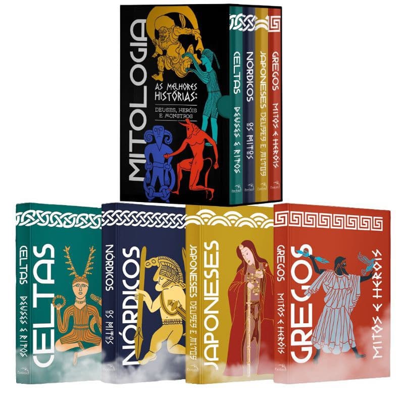 Box Mitologia: As melhores histórias - Deuses, Heróis e Monstros - 4 Livros