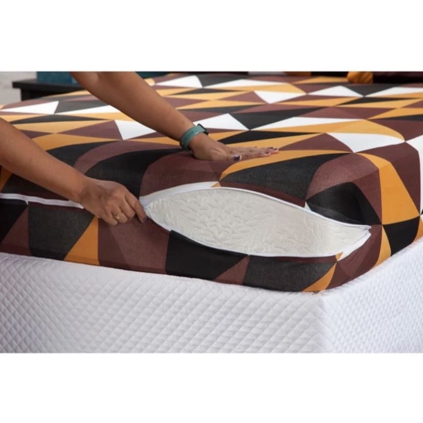 Capa Para Colchão Casal com Zíper 100%Poliester