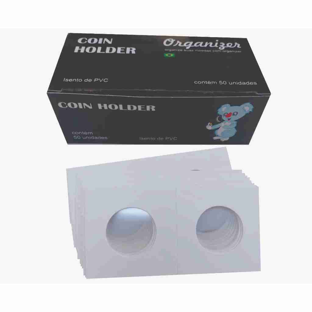 1 à 5 cxs Coin Holder organizer, caixa com 50 unidades - temos todas as medidas disponíveis