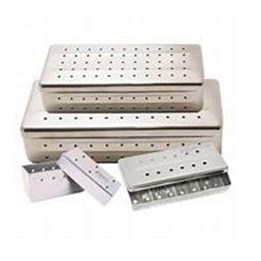 Estojo Aço Inox Perfurado Varios Tamanhos Autoclavavel