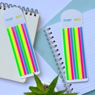 Notas Adesivas Fininhas Marcador de Página Transparente Marca Texto Lembrete Papel Auto Adesivo Sticky Notes