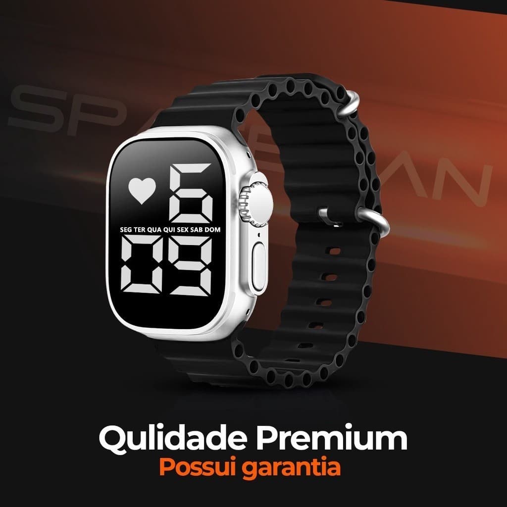 Relógio À Prova D'água LED Digital de Pulso Esportivo feminino Masculino Ultra9 Esporte Pulseira De Silicone novo 2024