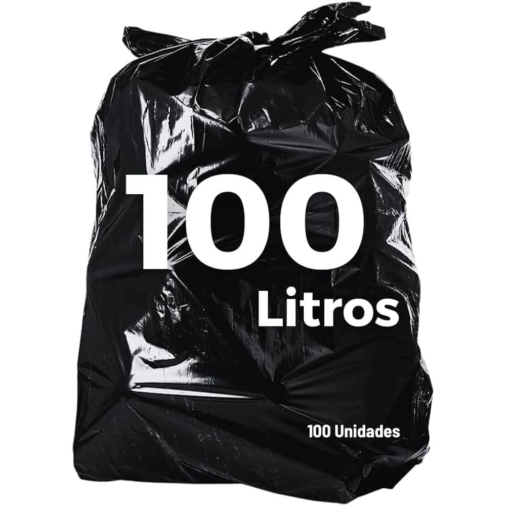 Saco de lixo 100 Litros com 100/50 unidades preto frete grátis Direto da fábrica