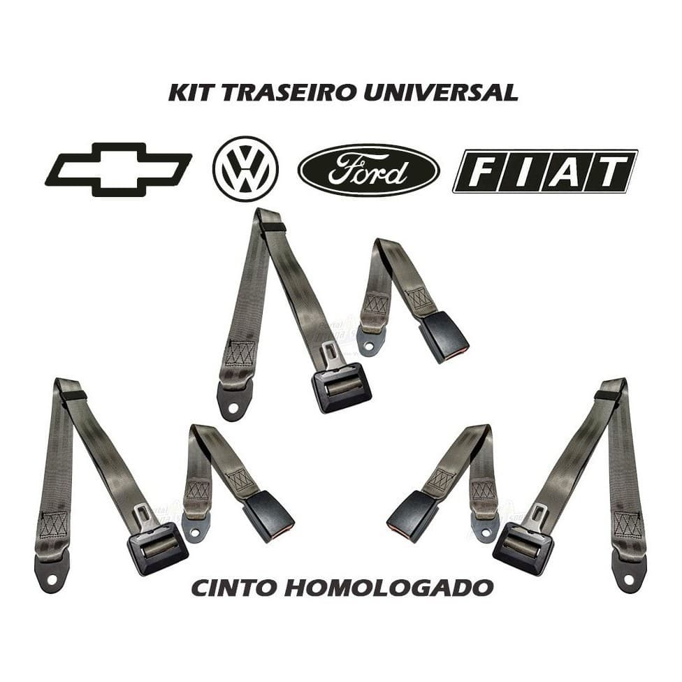 Cinto De Segurança Parati Kit Traseiro Abdominal 2 Pontos
