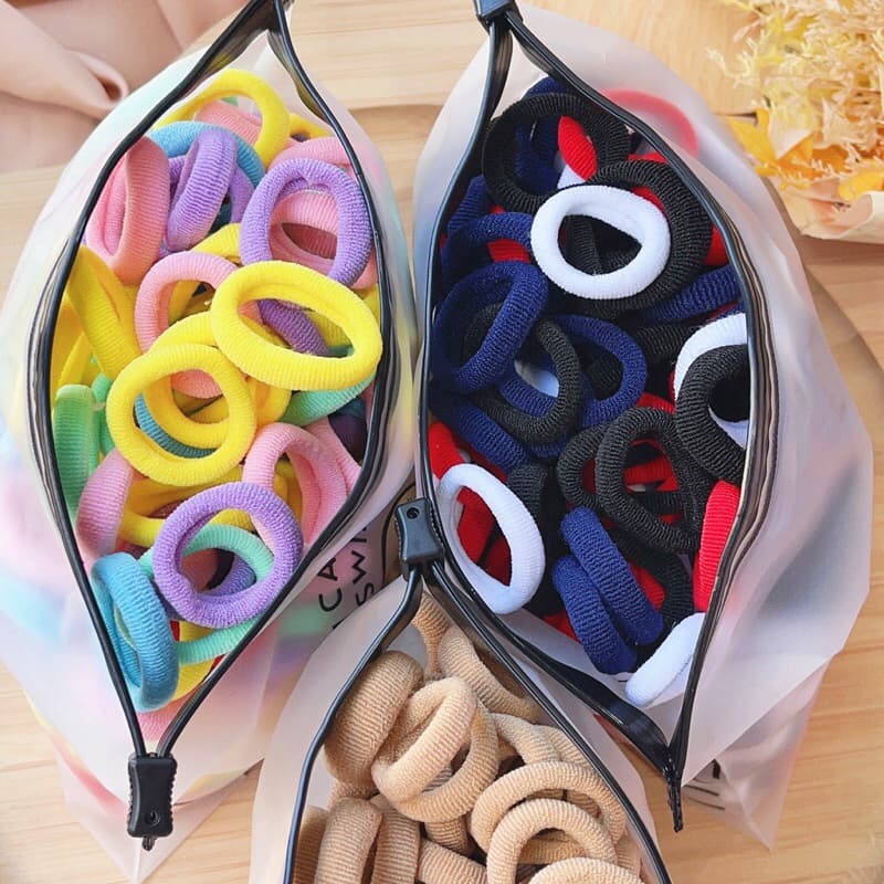 100/50PCS/Set Faixas De Cabelo Elásticas Coreanas Para Meninas Faixa De Borracha Bebês Crianças Acessórios