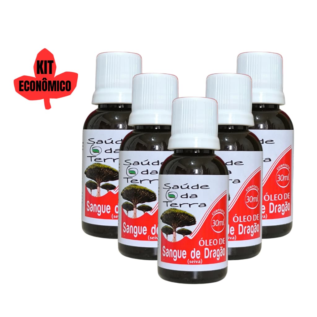 Óleo Sangue de Dragão 30 ml - Saúde da Terra Kit Com 2, 3 e 5 Unidades