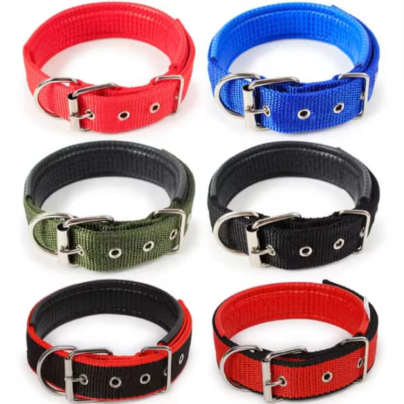 Coleira Ajustável Forrada para Cachorros e Gatos – Conforto e Segurança, Tamanhos P, M e G Com Forro