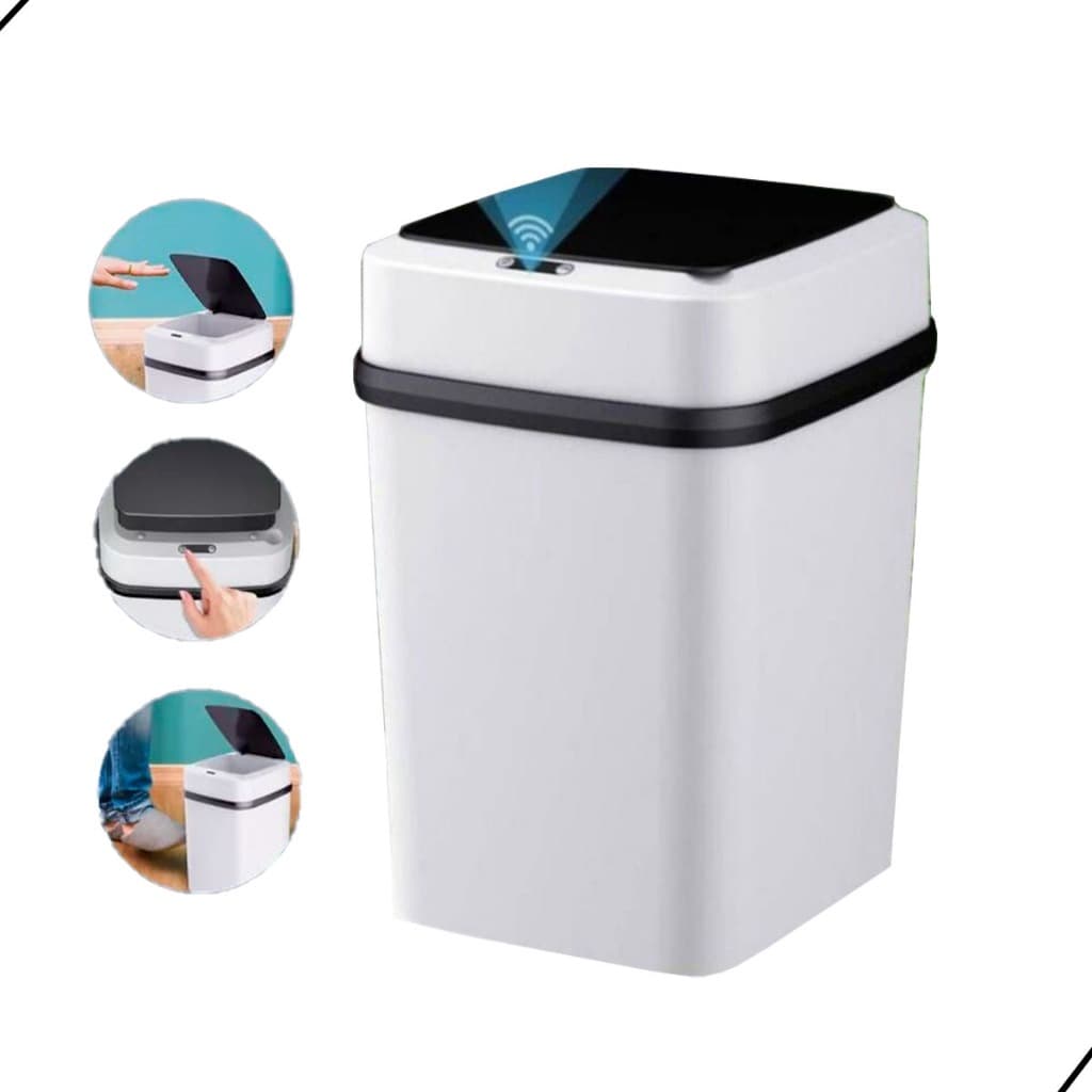 Lixeira com Sensor Automático Inteligente Abre Fácil em Cesto Lixo Casa Quarto Banheiro Cozinha Escritório Praticidade