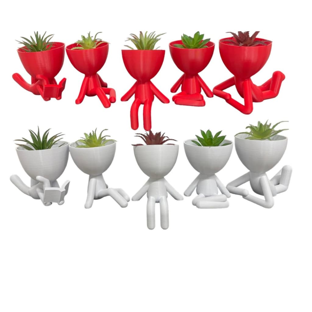 Kit 10 vasos médio 10cm/ Bob Robert Plant para cacto e suculentas decoração e presente