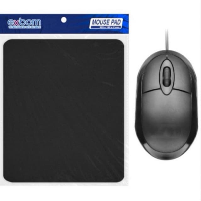 Kit Mouse Usb Óptico + Mouse Pad