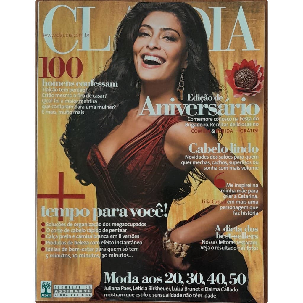 Revista Claudia Nº 565 Outubro/2008 Juliana Paes