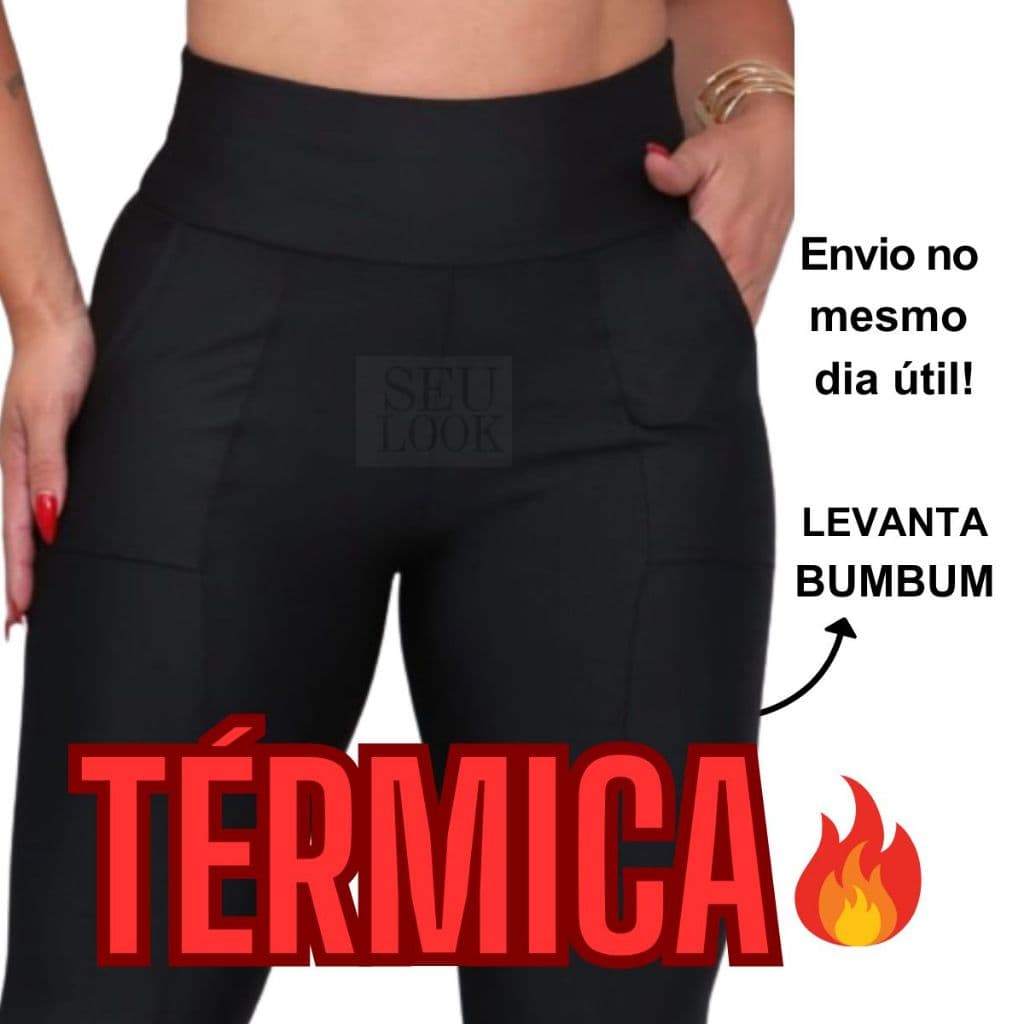 Calça Legging Feminina Legging Flanelada Calça Montaria Peluciada Zero Transparência