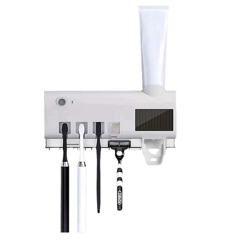 Aplicador Pasta de Dente Dispenser Porta Escovas Com Esterilizador UV