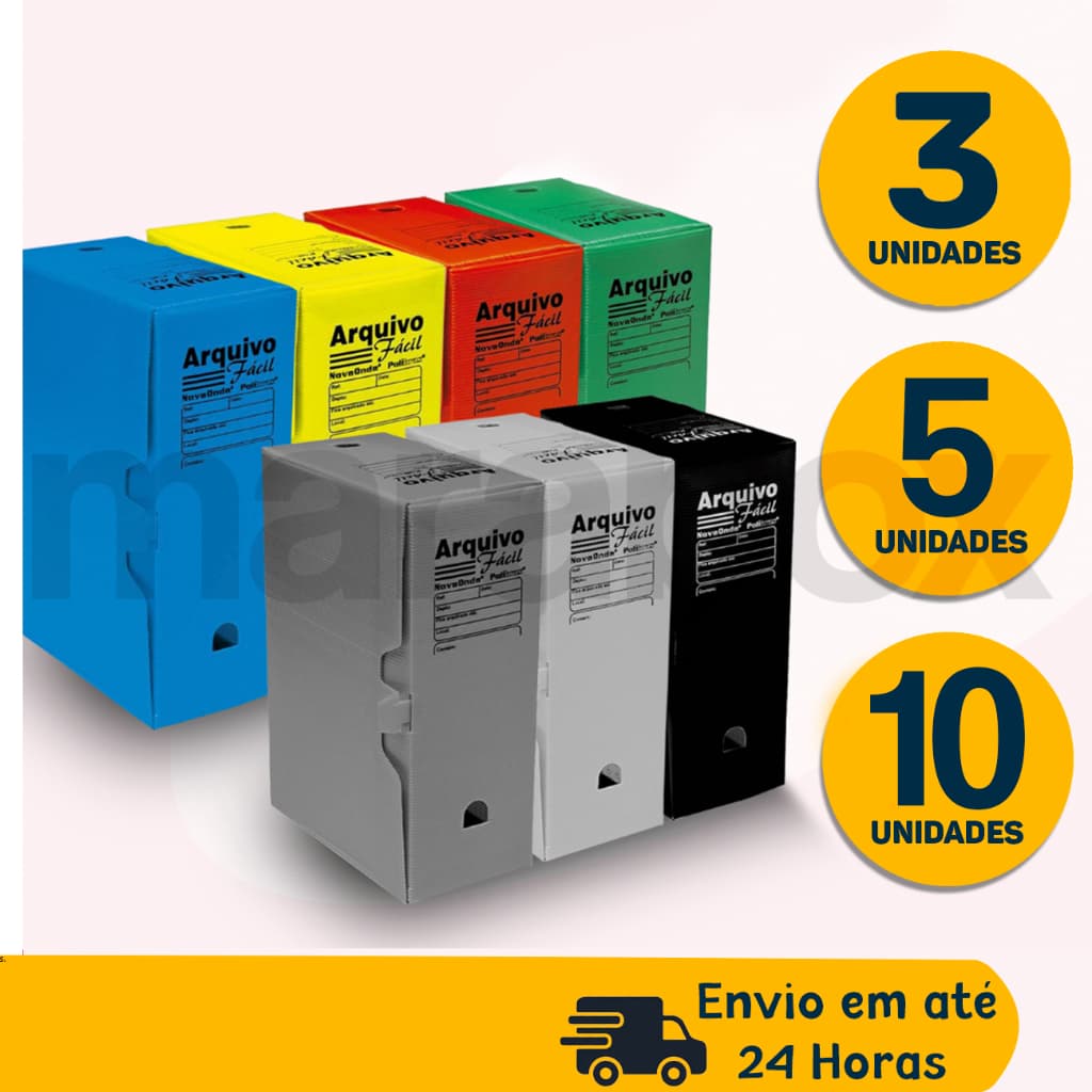 Pasta Arquivo Morto Fácil Polionda Ofício Polibras