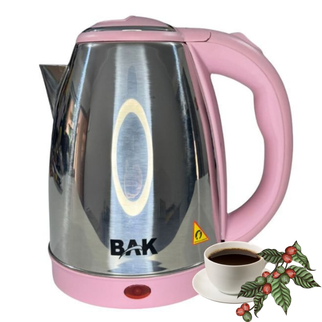 Chaleira Elétrica 1,8 Litros de Aço Inoxidável 1100W Rosa