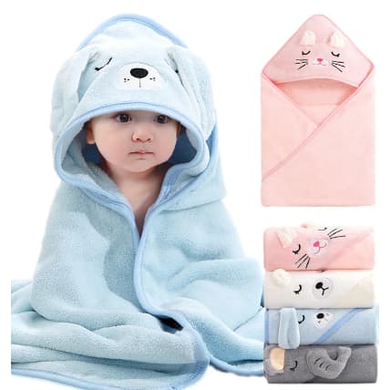 Toalha De Banho Bebê Capuz Roupão Infantil Recém Nascido Criança Bichinho Absorvente YB-00X