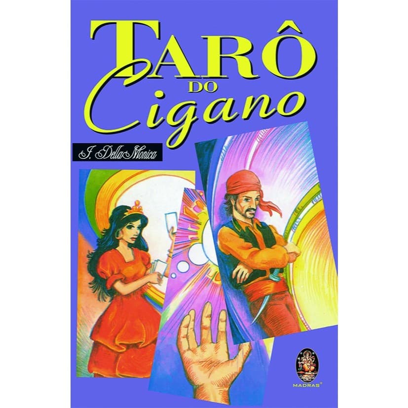 Tarô do Cigano - J. Della Monica - Editora Madras - 2019 - Livro Ilustrado com 36 Cartas