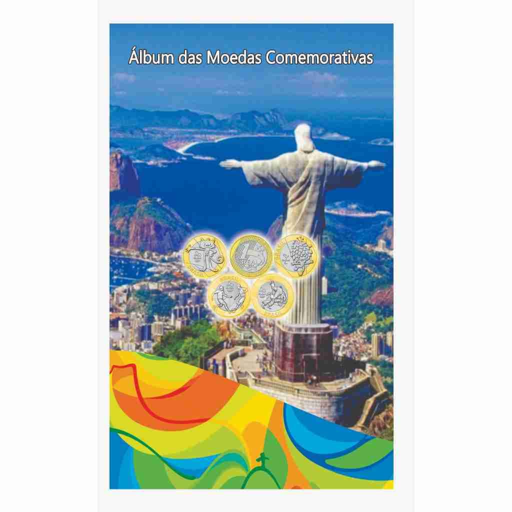 Álbum para moedas das Olimpíadas Rio 2016 - organizer - Compacto - modelo 1