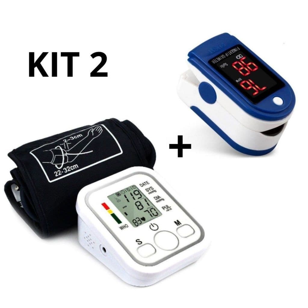 KIT Medidor de Pressão + Medidor de Pulso Oximetro - 3XZ STORE